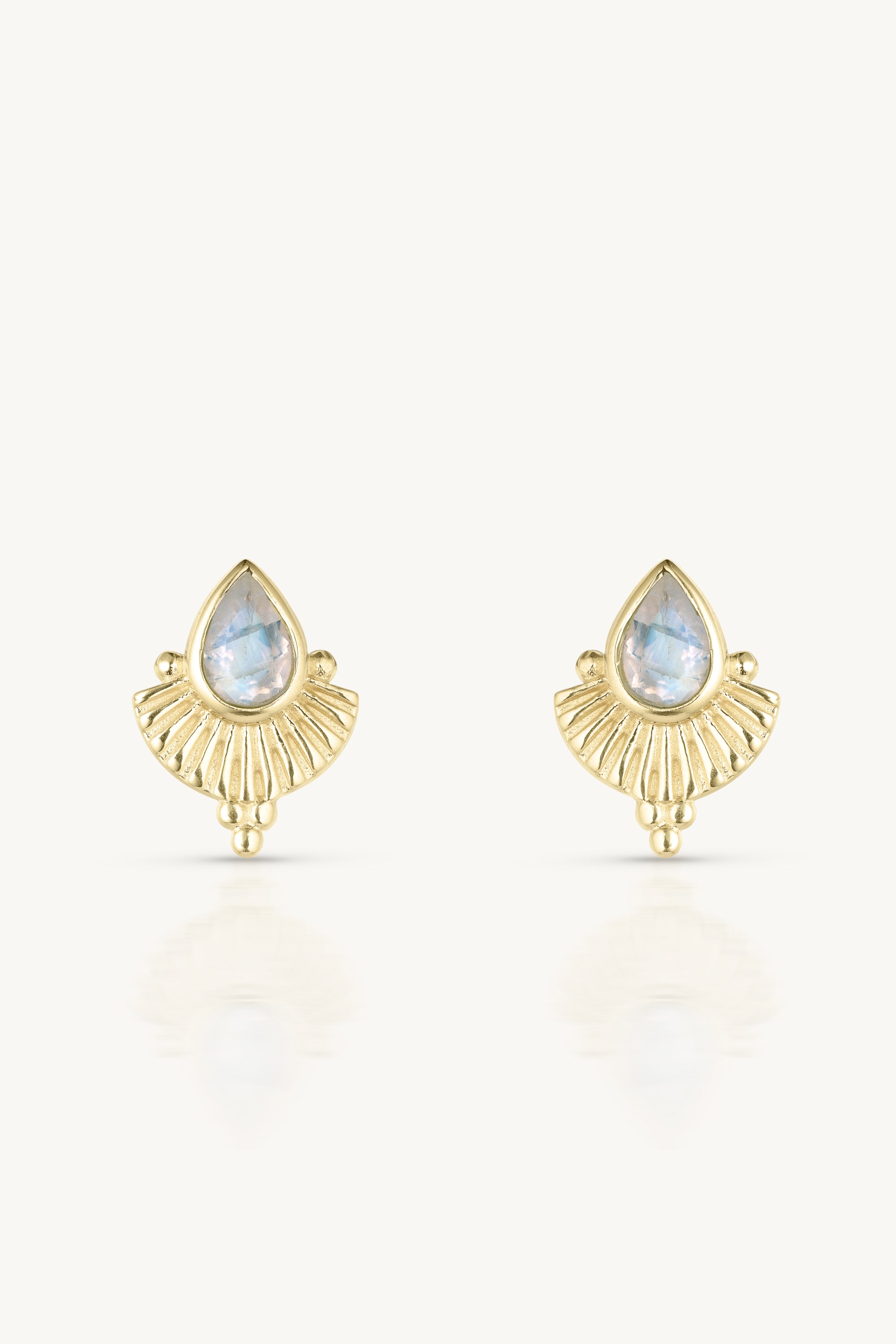 Venus Moonstone Gold Earrings