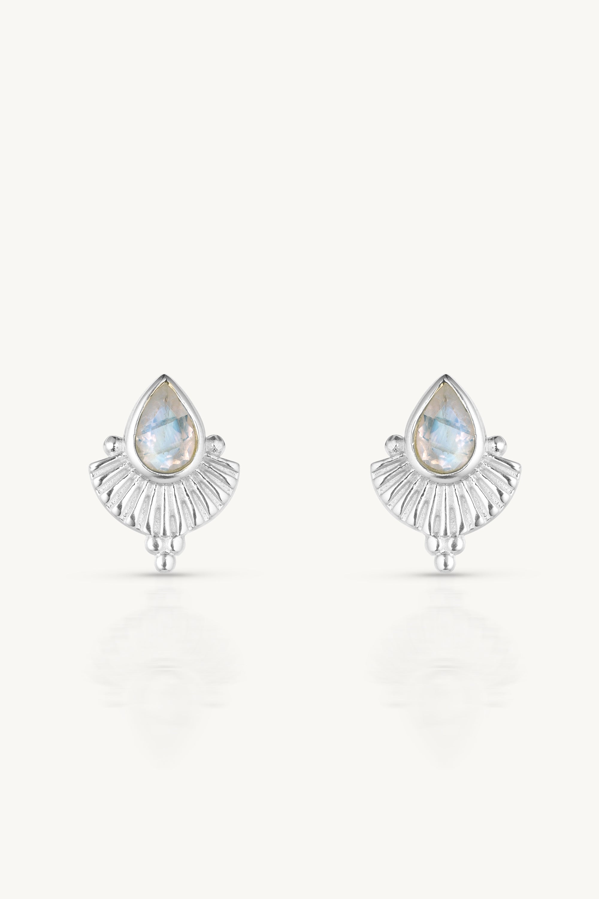 Venus Moonstone Silver Earrings