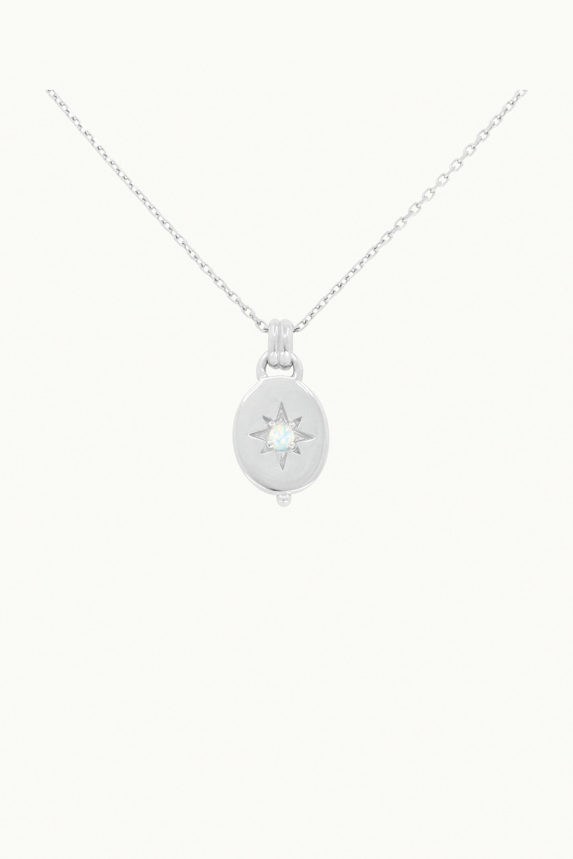 Alina Opal Silver Necklace