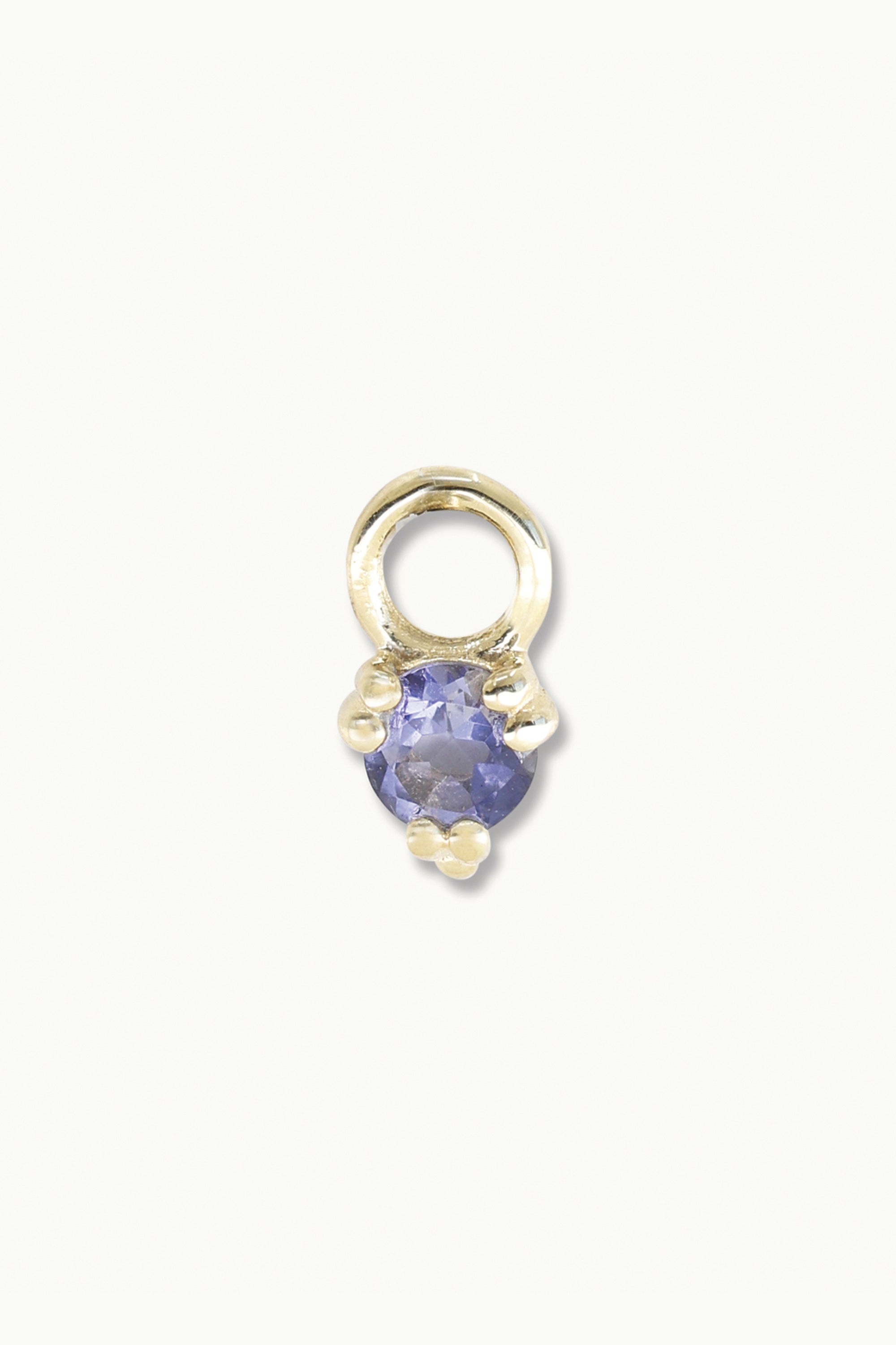 Orb Iolite Gold Charm