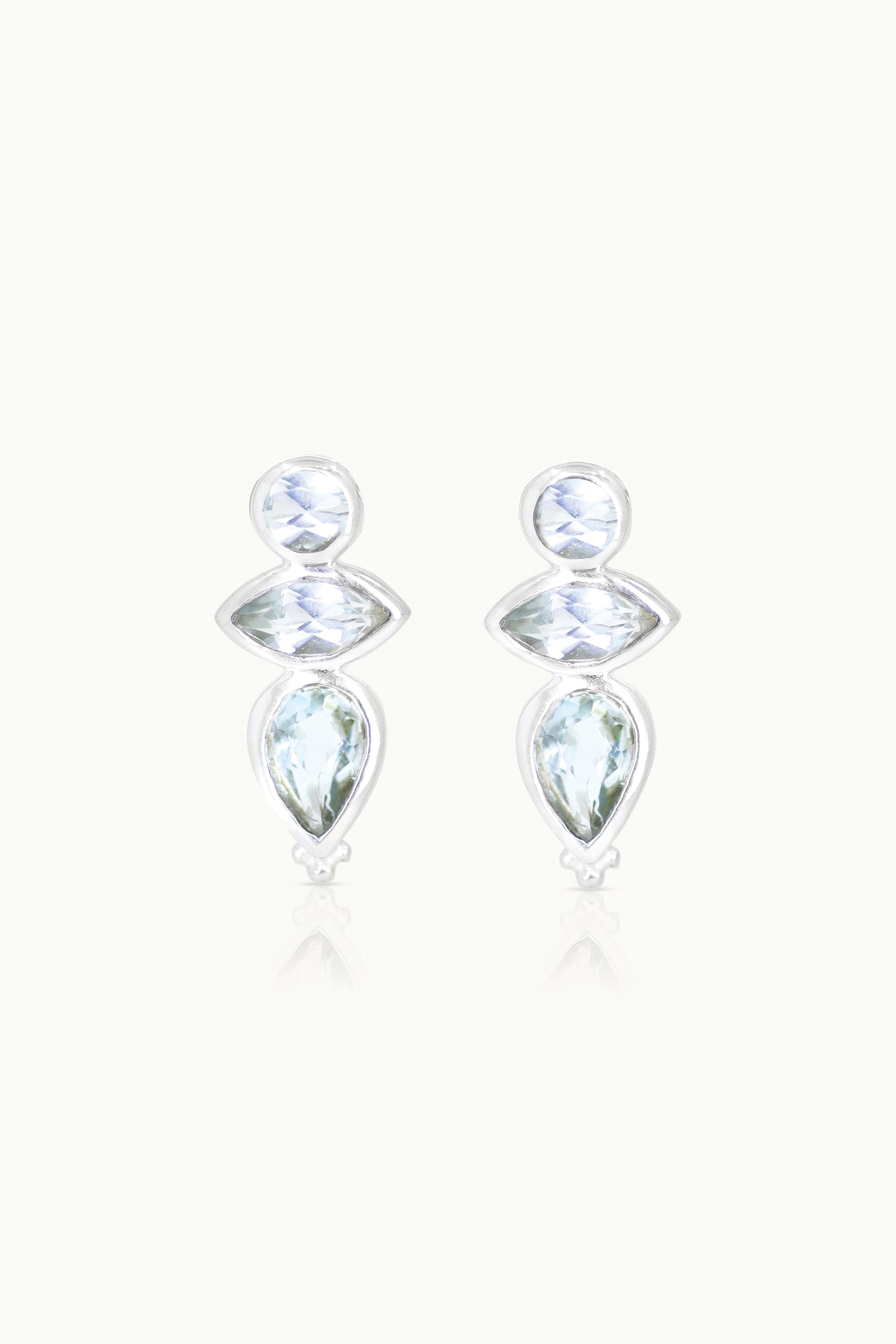 Mabel Topaz Silver Stud