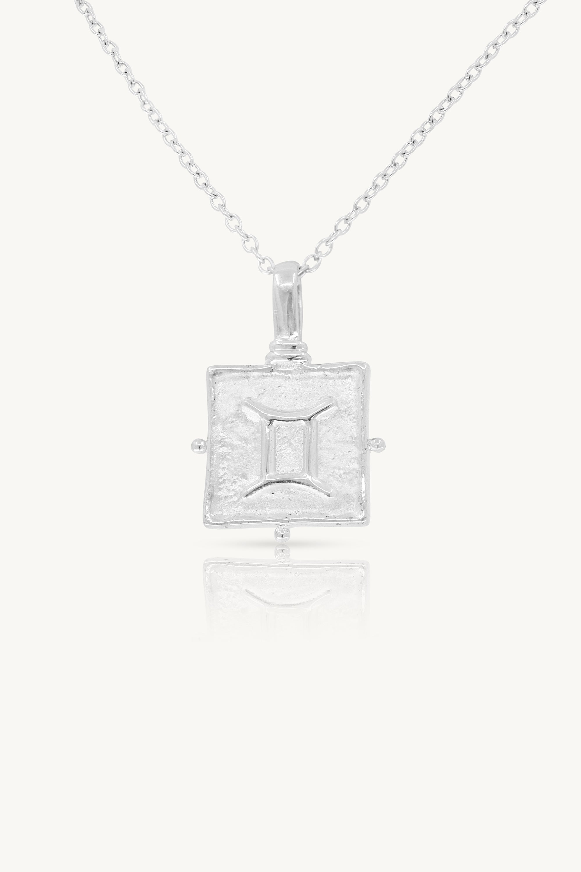 Gemini Zodiac Silver Necklace