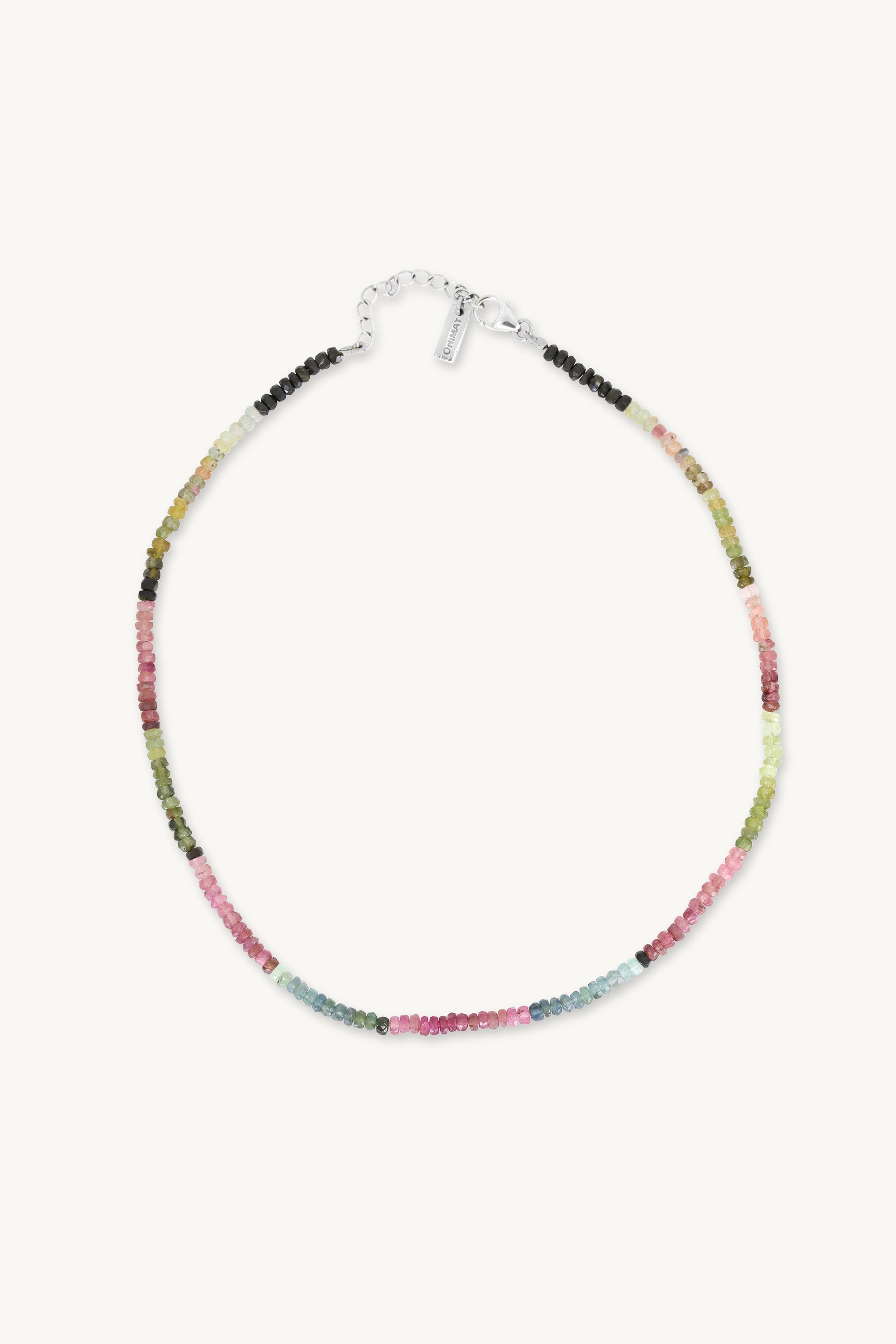 Tourmaline Ombre Silver Necklace