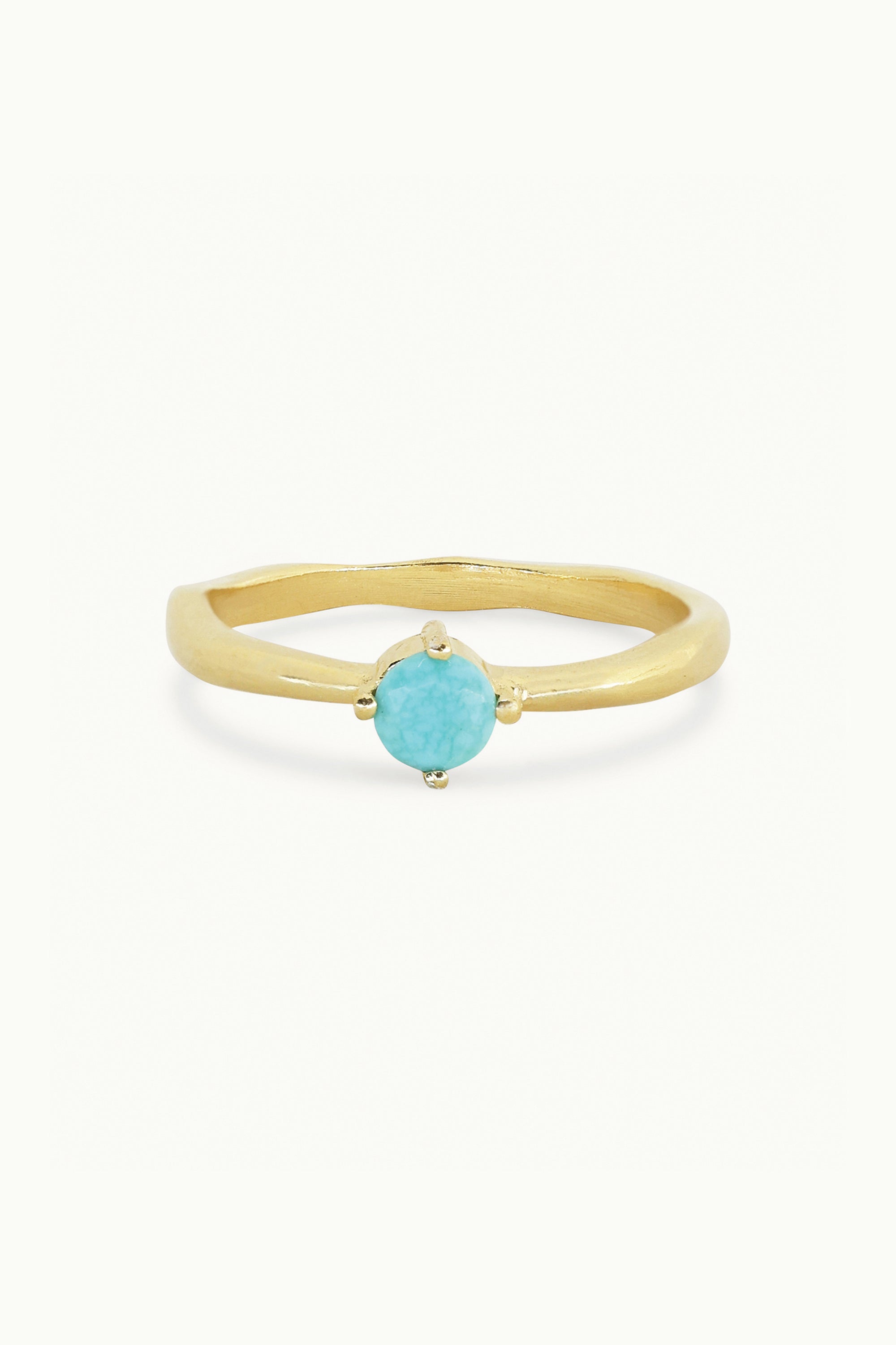 December Turquoise Gold Birthstone Ring